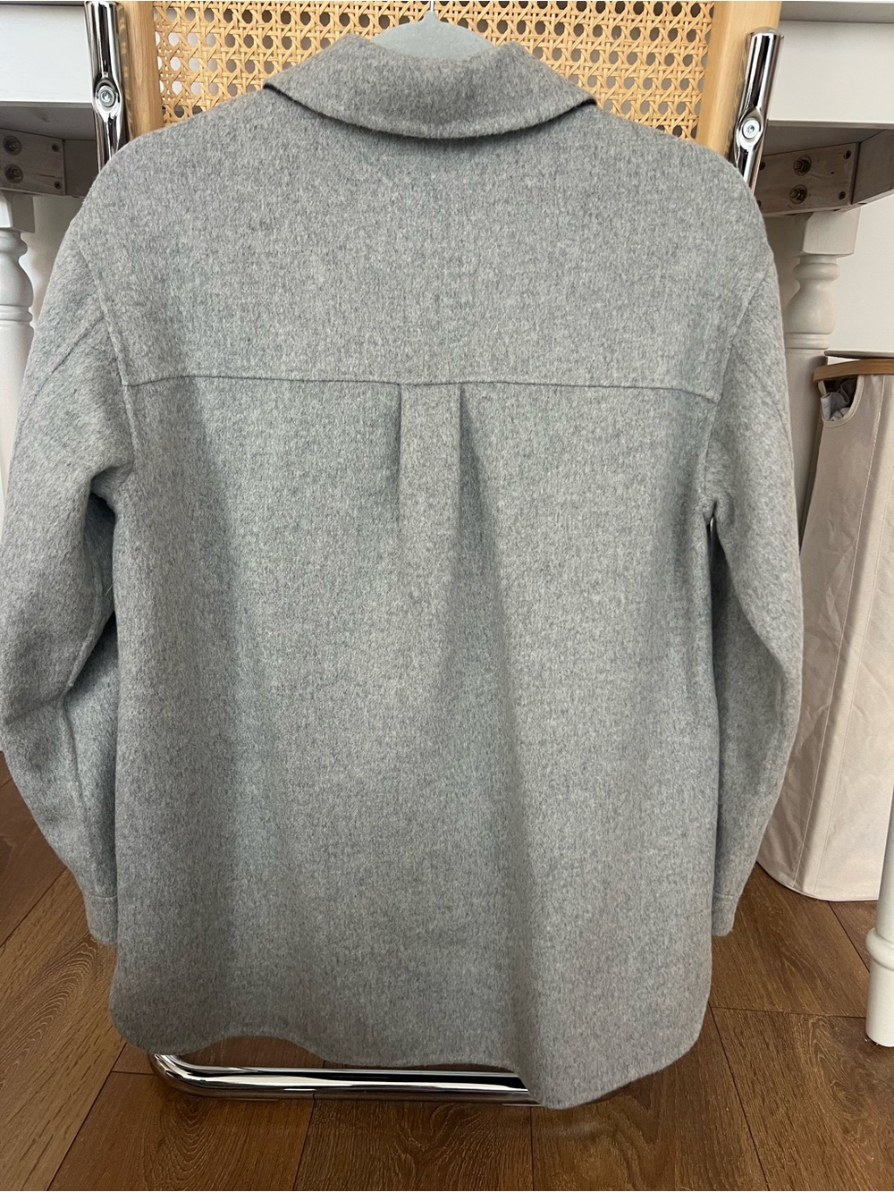 Madewell Double-Faced Long Shirt-Jacket in Heather Coal XXS - Picture 5 of 5